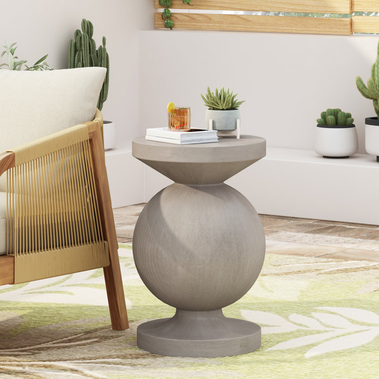 Nfusion Aranda Outdoor Lightweight Concrete Side Table Wayfair